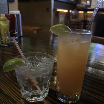 Nickies - Gin and tonic (left) vodka and juice (right) - American Near Me - San Francisco, California Nickies - Gin and tonic (left) vodka and juice (right) - American Near Me - San Francisco, California