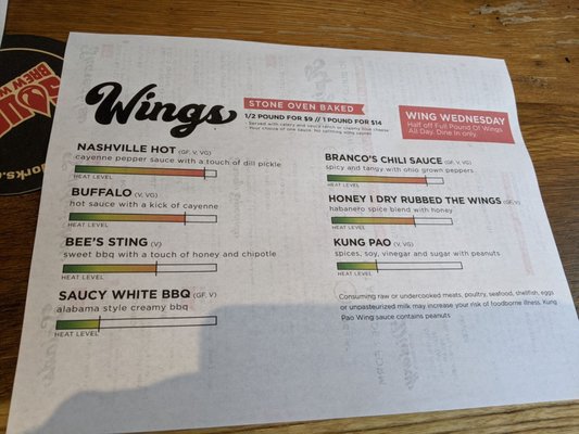 Menu photo 7 Saucy Brew Works Columbus, OH