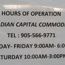 Canadian Capital Commodities - Biz hrs