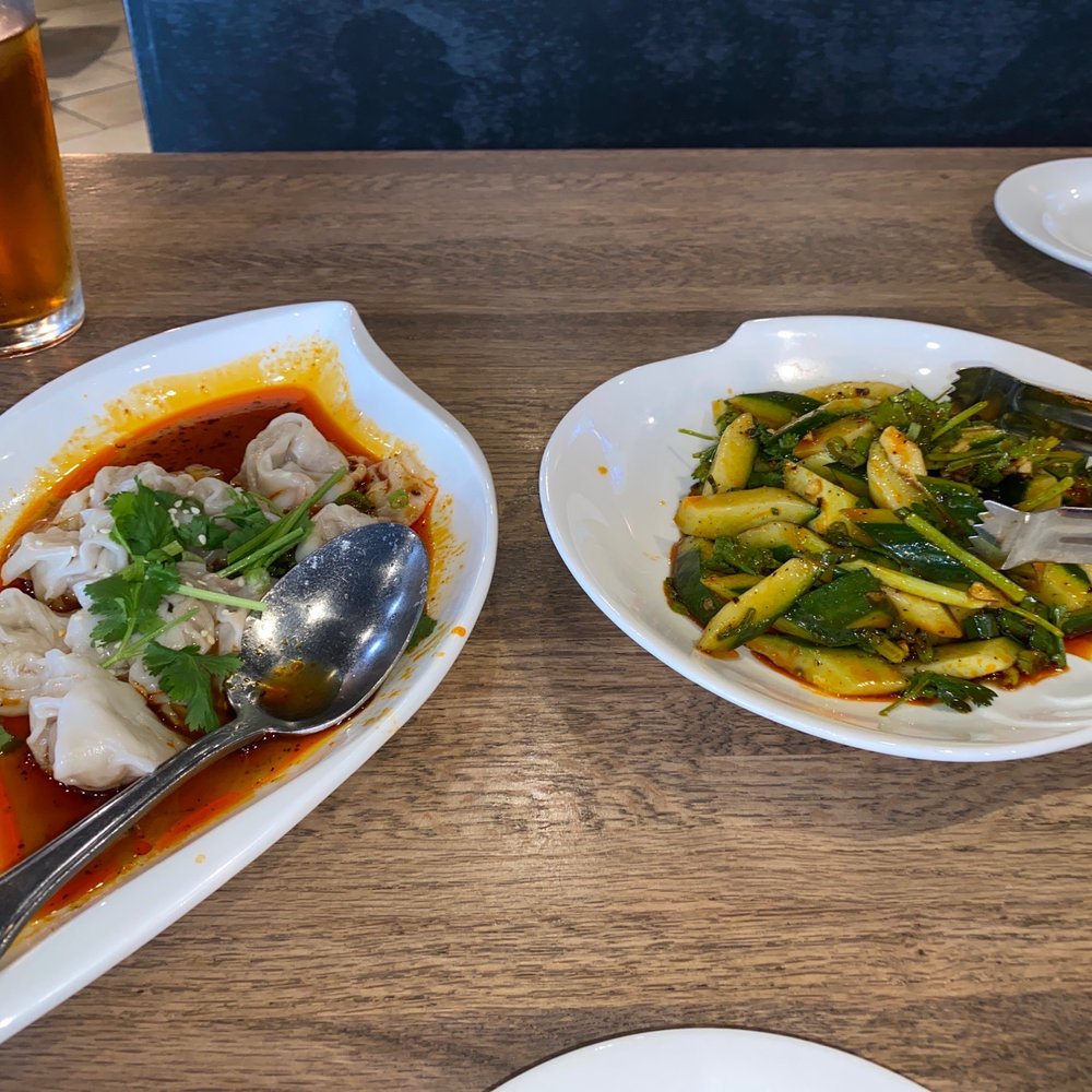 WEI Authentic Chinese - Spicy P6. Sichuan Chili Wontons & P2. Cucumber Salad - Cantonese Near Me - Buford, Georgia WEI Authentic Chinese - Spicy P6. Sichuan Chili Wontons & P2. Cucumber Salad - Cantonese Near Me - Buford, Georgia
