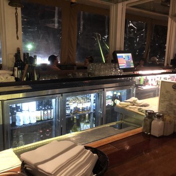 Brophy Bros - Bar seating on a rainy night - Seafood Near Me - Santa Barbara, California