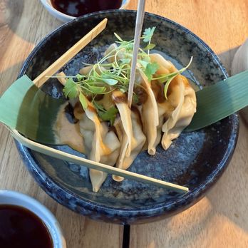 Watr at the 1 Rooftop - Barbecue Chicken Gyoza - Japanese Near Me - Miami Beach, Florida Watr at the 1 Rooftop - Barbecue Chicken Gyoza - Japanese Near Me - Miami Beach, Florida