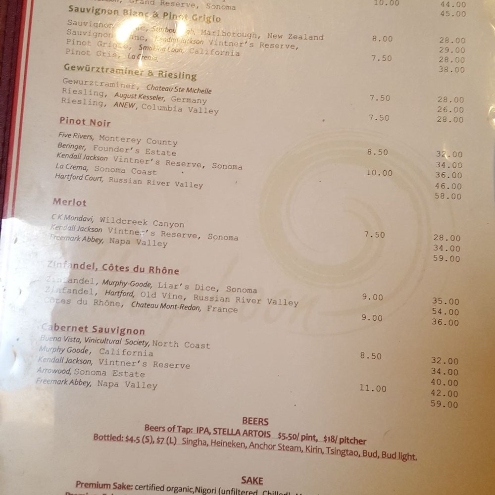 Thaiphoon - Wine list 07/26/2017 - Thai Near Me - Palo Alto, California Thaiphoon - Wine list 07/26/2017 - Thai Near Me - Palo Alto, California
