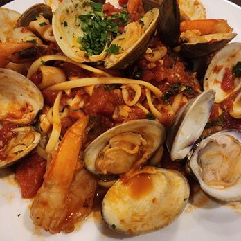 Mannino's Italian Bistro - Seafood spaghetti with red sauce - Italian Near Me - Virginia Beach, Virginia Mannino's Italian Bistro - Seafood spaghetti with red sauce - Italian Near Me - Virginia Beach, Virginia