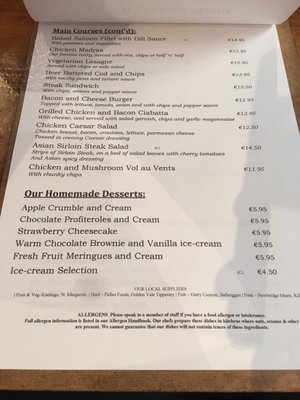 Menu photo 7 Kealy's of Cloghran Cloghran, D Menu photo 7 Kealy's of Cloghran Cloghran, D