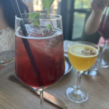 Margot - Berry spritz (left) and the cure (right) - Spanish Near Me - Culver City, California Margot - Berry spritz (left) and the cure (right) - Spanish Near Me - Culver City, California