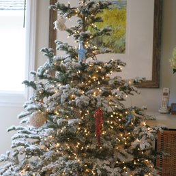 Not bad for a $45.00 tree.  Flocked an all.