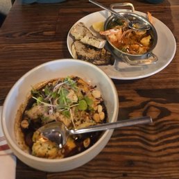 Bottom left - Gnudi. Top right - Roasted Gulf Shrimp. Both EXCELLENT! Bottom left - Gnudi. Top right - Roasted Gulf Shrimp. Both EXCELLENT!
