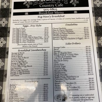 Becky's - breakfast menu - New American Near Me - Clarksville, Tennessee Becky's - breakfast menu - New American Near Me - Clarksville, Tennessee