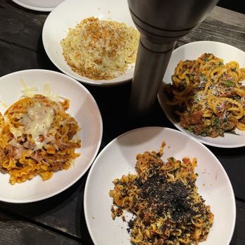 Ammazzacaffè - From top left clockwise: spaghetti, Gramigna, Ondine, Reginette - Cocktail Bars Near Me - Brooklyn, New York