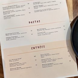 Entrees Entrees