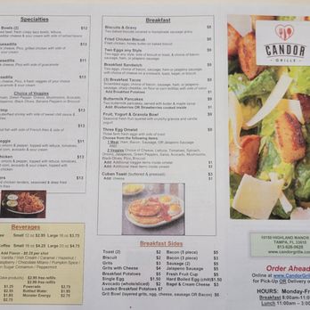 Candor Grille - Current menu - Cafes Near Me - Tampa, Florida Candor Grille - Current menu - Cafes Near Me - Tampa, Florida