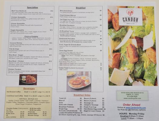 Menu photo 3 Candor Grille Tampa, FL Menu photo 3 Candor Grille Tampa, FL