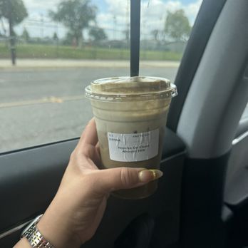 Wake Cafe - Hojicha on cloud Almond Milk - Bubble Tea Near Me - Upland, California Wake Cafe - Hojicha on cloud Almond Milk - Bubble Tea Near Me - Upland, California