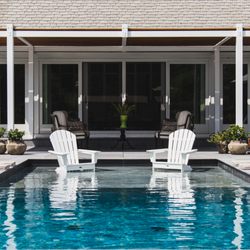 Maschino's: Outdoor Living and Fireplace - Incredibly inviting on a hot summer day, Breezesta's adirondacks are perfect for dipping your feet in the pool and taking in the Summer sun.