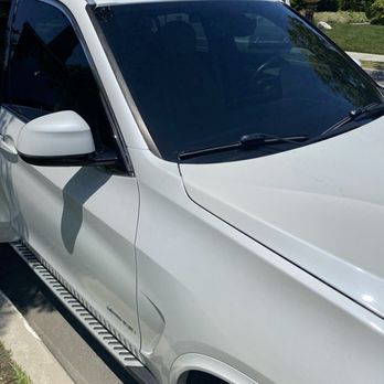 TMS  Window Tinting - After photo, Side view of front shield and side windows. Front shied tint at 50% and side windows tint at 35% - Car Window Tinting Near Me - Anaheim, California