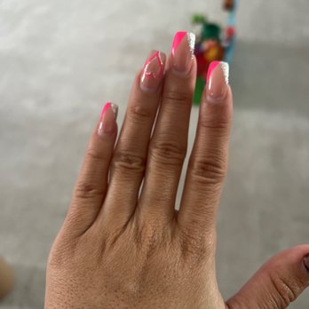 Diamond Nails Spa - One month hard gel nails. Will be going back to my girl. - Nail Salons Near Me - Murrieta, California
