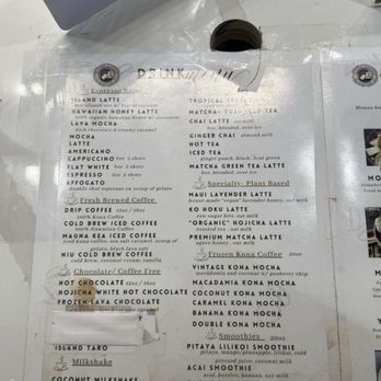 Island Vintage Coffee - Menu as of July 2025 - Coffee & Tea Near Me - Wailea, Hawaii Island Vintage Coffee - Menu as of July 2025 - Coffee & Tea Near Me - Wailea, Hawaii