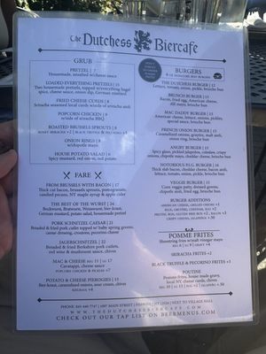 Menu photo 2 The Dutchess Biercafe Fishkill, NY Menu photo 2 The Dutchess Biercafe Fishkill, NY