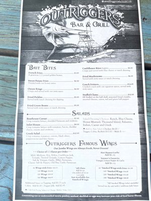Menu photo 4 Outriggers Bar and Grill Micco, FL