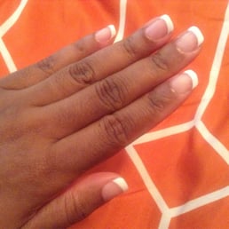 Gel French manicure on my natural nails.....