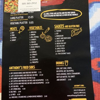 Anthonys Grill - Take Out Menu - Soul Food Near Me - Santa Fe, New Mexico Anthonys Grill - Take Out Menu - Soul Food Near Me - Santa Fe, New Mexico
