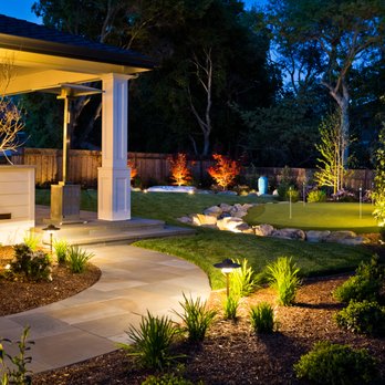 Lifescape Custom Landscaping - a landscaped backyard at night - Lighting Fixtures & Equipment Near Me Lifescape Custom Landscaping - a landscaped backyard at night - Lighting Fixtures & Equipment Near Me