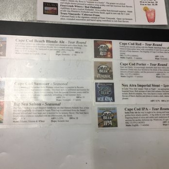 Cape Cod Beer - Beer selection as of 8/14/18 - Breweries Near Me - Hyannis, Massachusetts