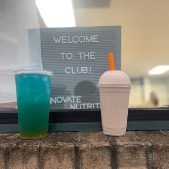Innovate Nutrition - two drinks and a sign - Juice Bars & Smoothies Near Me - Santa Fe, Texas Innovate Nutrition - two drinks and a sign - Juice Bars & Smoothies Near Me - Santa Fe, Texas