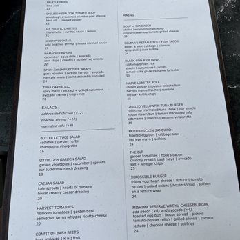 Solbar - Menu - New American Near Me - Calistoga, California Solbar - Menu - New American Near Me - Calistoga, California