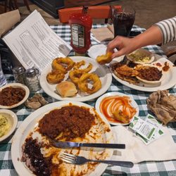 Leonard's Pit Barbecue - All I could stand. Dried out beans.