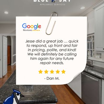 Blue Jay Appliance Services - Quick response, fair pricing, and reliable service. Call 630-998-0209 for appliance repair in Naperville and nearby areas. - Appliances & Repair Near Me - Naperville, Illinois Blue Jay Appliance Services - Quick response, fair pricing, and reliable service. Call 630-998-0209 for appliance repair in Naperville and nearby areas. - Appliances & Repair Near Me - Naperville, Illinois