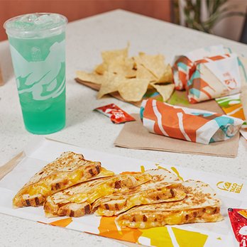 Taco Bell - a plate of quesadillas and a drink - Fast Food Near Me - Winona, Mississippi
