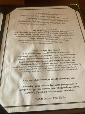 Menu photo 7 The Turquoise Room Winslow, AZ