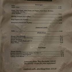 Samurai's Japanese Steakhouse - Menu May 2025