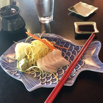 Dave's Sushi - Hamachi sashimi fresh & delicious. Those are strings of yellow beets, very sweet! - Sushi Bars Near Me - Bozeman, Montana