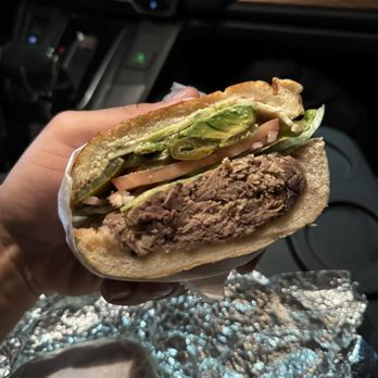Tacos El Bronco - Torta barbacoa (goat) $10 - Mexican Near Me - Brooklyn, New York
