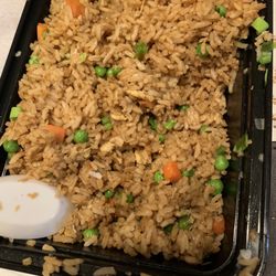 Mr. You Chinese Food - Shrimp fried rice. Had to dig through to find the shrimp. Also it's spicy for some reason.