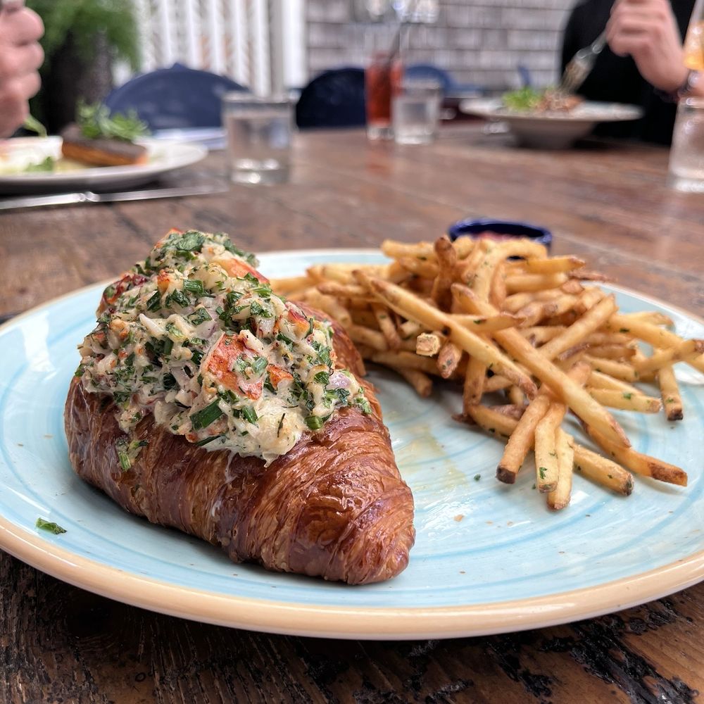 Atlantic Fish & Chop House - Croissant lobster "roll" with fries. - Seafood Near Me - Edgartown, Massachusetts Atlantic Fish & Chop House - Croissant lobster "roll" with fries. - Seafood Near Me - Edgartown, Massachusetts