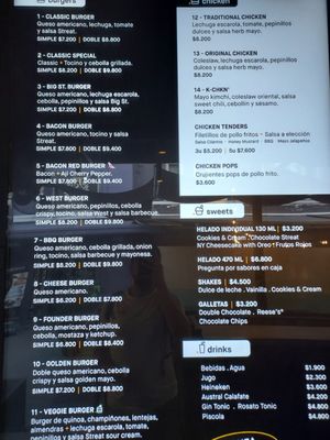 Menu photo 1 Streat Burger Santiago, RM Menu photo 1 Streat Burger Santiago, RM