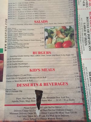 Menu photo 3 Mugs Pizza & Ribs Des Plaines, IL Menu photo 3 Mugs Pizza & Ribs Des Plaines, IL