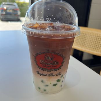 Chatramue OC - Thai tea latte with Pandan Boba - Tea Rooms Near Me - Westminster, California