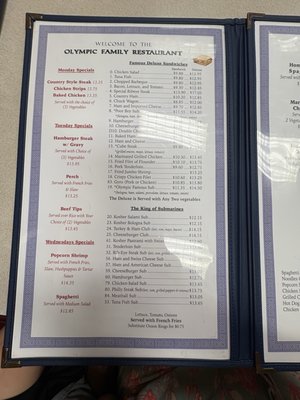 Menu photo 1 Olympic Family Restaurant Colfax, NC Menu photo 1 Olympic Family Restaurant Colfax, NC