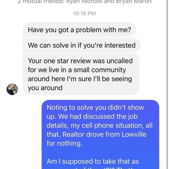 Lightning Electrical Service - Attempted intimidation from Eric Walker.. Lightning Electrical Services,LLC. - Electricians Near Me