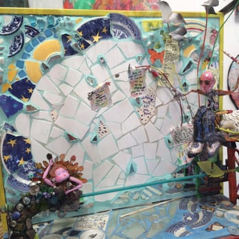 Mosaic Tile House - A little handmade machine made by Gonzalo "fishing for his wife" - Art Galleries Near Me - Venice, California Mosaic Tile House - A little handmade machine made by Gonzalo "fishing for his wife" - Art Galleries Near Me - Venice, California
