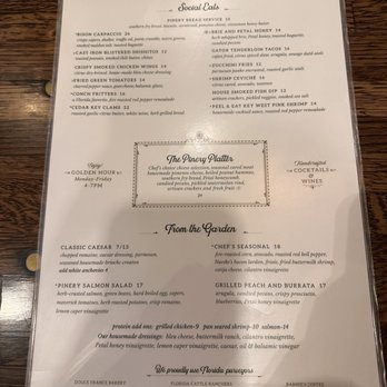 The Pinery - Food menu - American Near Me - Orlando, Florida The Pinery - Food menu - American Near Me - Orlando, Florida
