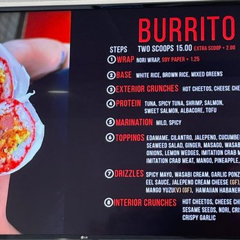 PokiTomik - Poke Burrito menu. - Poke Near Me - Valley Glen, California