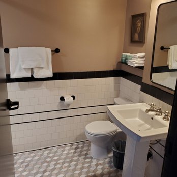 KEX Portland - QBert bathroom tiles, lol. - Hostels Near Me - Portland, Oregon KEX Portland - QBert bathroom tiles, lol. - Hostels Near Me - Portland, Oregon