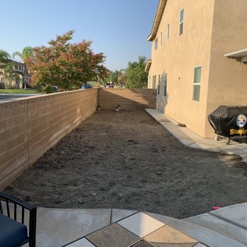 JJ Masonry - Jesses crew took out the grass, leveled the ground, capped the sprinkler and ran a gas line extension. - Masonry/Concrete Near Me