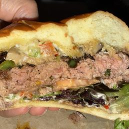 The Funguy Burger, cutaway view